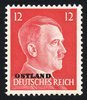 Germany Deutsches Reich 1941 - OSTLAND overprint over German Hitler 12 pf definitive