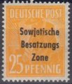 Saksa 1948 - Germany Soviet zone Sowjetische Besatzungs Zone overprint 25pf Saksa 1948 - Germany Soviet zone Sowjetische Besatzungs Zone overprint 25pf