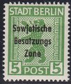 Saksa 1948 - Germany Soviet zone Berlin and Brandenburg overprint 5pf Saksa 1948 - Germany Soviet zone Berlin and Brandenburg overprint 5pf