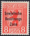 Saksa 1948 - Germany Soviet zone Berlin and Brandenburg overprint 8pf Saksa 1948 - Germany Soviet zone Berlin and Brandenburg overprint 8pf
