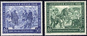 Germany 1948 - Leipzig Autumn Fair 1948 - 50pf and 84pf (2)