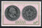 Ghana 1965 - Introduction of decimal currency, Coin in Silver and Black 3/4