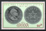 Ghana 1965 - Introduction of decimal currency, Coin in Silver and Black 4/4