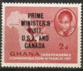 Ghana 1958 - Independence, Mar. 6, 1957 with 'Prime Minister' overprint 1/4 Ghana 1958 - Independence, Mar. 6, 1957 with 'Prime Minister' overprint 1/4
