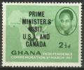 Ghana 1958 - Independence, Mar. 6, 1957 with 'Prime Minister' overprint 2/4