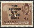 Ghana 1958 - Independence, Mar. 6, 1957 with 'Prime Minister' overprint 3/4