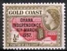 Ghana 1957 - independence II 1/12 - Map of West Africa (overprint) Ghana 1957 - independence II 1/12 - Map of West Africa (overprint)