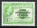 Ghana 1957 - independence II 3/12 - Emblem of Joint Provincial Council (overprint)