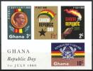 Ghana 1960 - Declaration of the Republic (Souvenir sheet of 4 imperf)