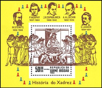 Guinea-Bissau 1983 - History of Chess Souvenir Sheet