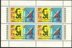 Unkari (Magyar Posta) 1976 - Telephone 100 years (sheet of 4) Unkari (Magyar Posta) 1976 - Telephone 100 years (sheet of 4)