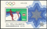 Unkari (Magyar Posta) 1975 - Olympic Winter Games 1976 Innsbruck Souvenir Sheet Unkari (Magyar Posta) 1975 - Olympic Winter Games 1976 Innsbruck Souvenir Sheet
