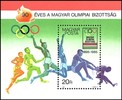 Hungary (Magyar Posta) 1985 - Hungarian Olympic Committee, 90th Anniv. Souvenir Sheet