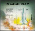 Unkari (Magyar Posta) 1986 - Explosion of the Space Shuttle Challenger Souvenir Sheet Unkari (Magyar Posta) 1986 - Explosion of the Space Shuttle Challenger Souvenir Sheet