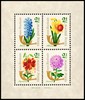 Unkari (Magyar Posta) 1963 - Stamp Day flowers (sheet of 4)