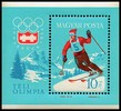 Hungary (Magyar Posta) 1964 - Winter Olympic Games, Innsbruck (II) Alpine skier Souvenir Sheet