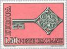 Italia 1968 - Europa CEPT 1968 1/2 - key with CEPT logo Italia 1968 - Europa CEPT 1968 1/2 - key with CEPT logo