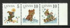 Latvia 1994 - Children’s Fairy Tales (3) down unperf Latvia 1994 - Children’s Fairy Tales (3) down unperf