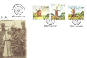 Tuulimyllyjä FDC (esimerkkikuva)