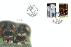 Lemmikkieläimiä - Koiria FDC (esimerkkikuva)