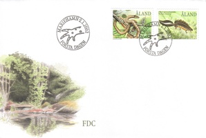 Sammakkoeläimet ja matelijat FDC (esimerkkikuva)