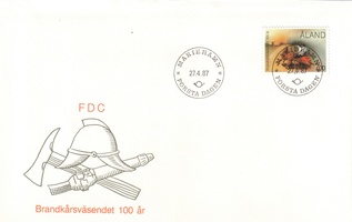Palokuntatoiminta 100 vuotta FDC (esimerkkikuva)