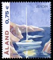 Europa CEPT 2004 - Lomanviettoa välilöpari + numero (esimerkkikuva)