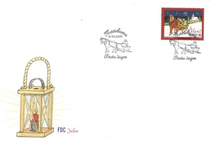 Joulupostimerkki 2006 - Rekiajelu FDC (esimerkkikuva)