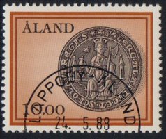 Ahvenanmaan vanha maakuntasinetti - Lappoby-Aland 24.5.88 (esimerkkikuva)