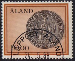 Ahvenanmaan vanha maakuntasinetti - Lappoby-Aland 24.5.88 (esimerkkikuva)