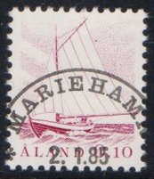 Kalastajavene 0,10mk lila - Mariehamn 8.1.85 (esimerkkikuva)