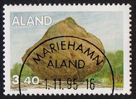 Mannerjäätikön jälkiä 3,40 Siirtolohkare Kökarissa - Mariehamn 1.11.95 (esimerkkikuva)