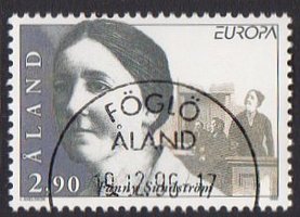 Eurooppa CEPT Kuuluisia naisia 2,90 Jenny Sundström - Föglö 19.12.96 (esimerkkikuva)