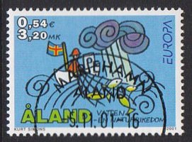 Europa CEPT 2001 - Vesi luonnonrikkaus - Mariehamn 5.11.01 (esimerkkikuva)