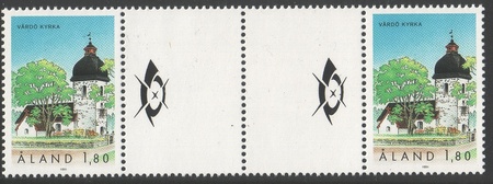 Värdön kirkko välilöpari + logo (esimerkkikuva)