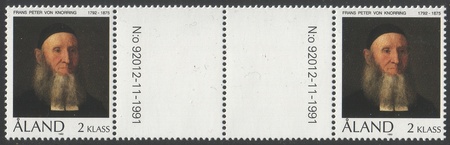 Frans Peter von Knorring välilöpari + numero (esimerkkikuva)