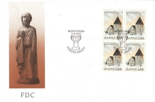 Hammarlandin kirkko nelilö FDC (esimerkkikuva)