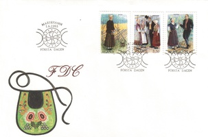 Kansallispukuja FDC (esimerkkikuva)