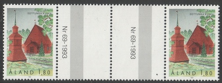Sottunga church Gutter pair + number (sample image)