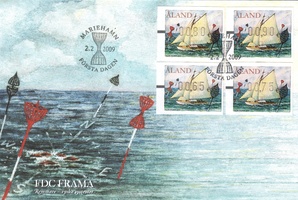 ATM 21 0.65, 0.75, 0.80, 0.90 e (02.02.2009) Reimareita FDC (esimerkkikuva)
