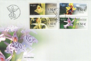 ATM 30-33 1.50, 1.50, 1.50, 1.50 e (12.03.2018) Orchids FDC (sample image)