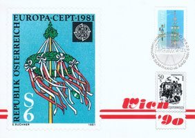 Näyttelykortti 37 Wien 29.8.–2.9.1990, Wien 90 (esimerkkikuva)