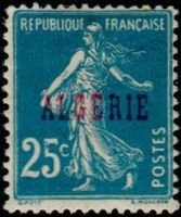 25c Type Semeuse Overprinted Algerie (esimerkkikuva)