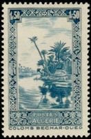 Algeria landscapes - Oued River at Colomb-Bechar 1,50fr (esimerkkikuva)