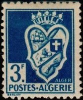 Arms of Alger 3fr perf. 12 (esimerkkikuva)