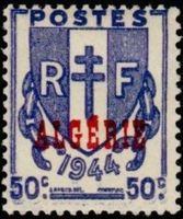 Stamps of France Overprinted Algerie 50c broken chain (esimerkkikuva)