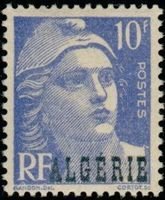 Stamps of France Overprinted Algerie 10 fr Marianne de Gandon (esimerkkikuva)