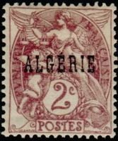 2c Type Blanc Overprinted Algerie (esimerkkikuva)