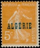 5c Type Semeuse Overprinted Algerie (esimerkkikuva)