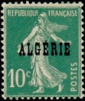 10c Type Semeuse Overprinted Algerie (esimerkkikuva)